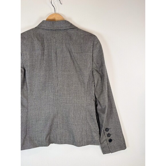 Akris Punto Women Blazer Gray Two Button Plaid Suit Jacket Notched Office Size 6 - Picture 8 of 11